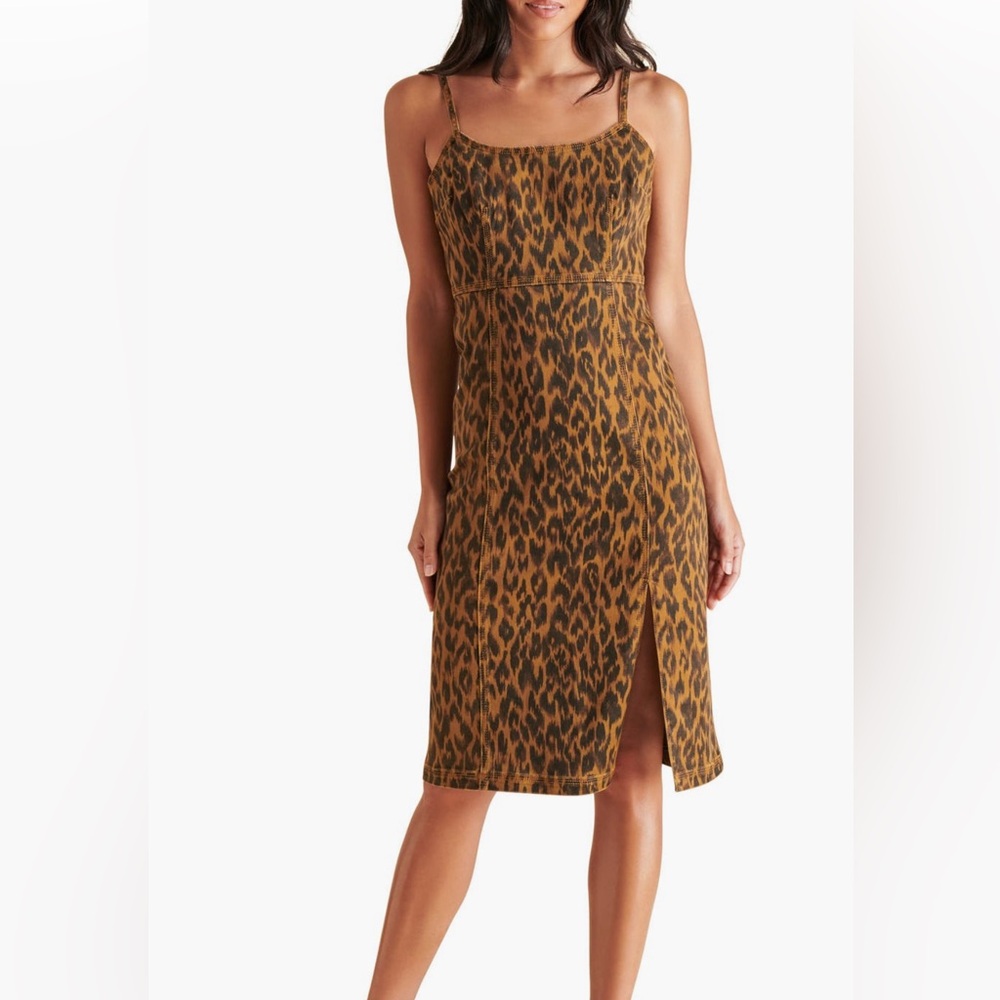 Steve Madden Leopard Print Midi Dress